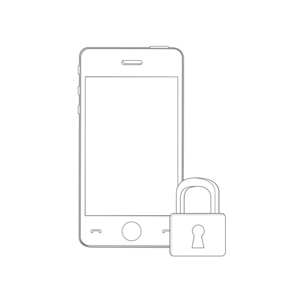 Smartphone datastöld koncept. Mobile Security. — Stockfoto