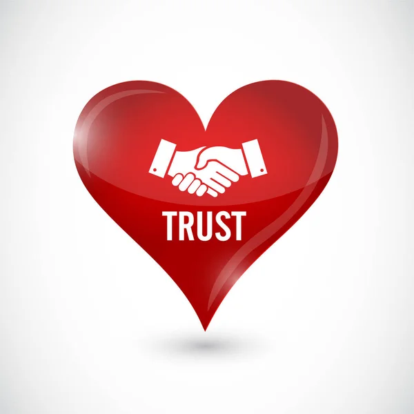 Red Trust Handshake Protection concept — Stockfoto