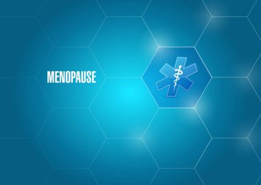 menopoz arka plan ve tıbbi sembol