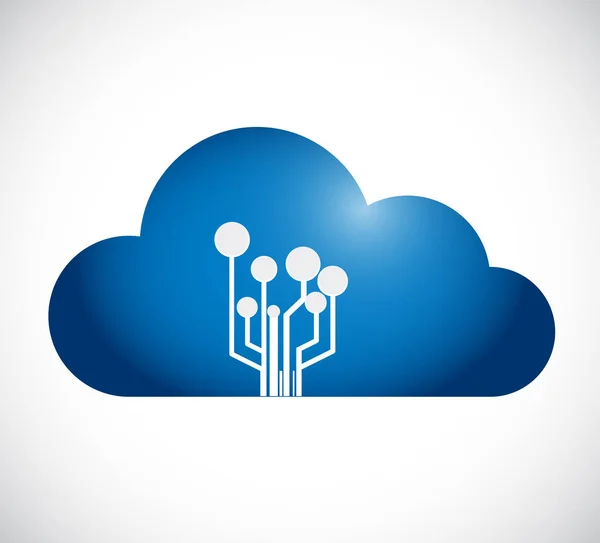 Cloud computing and link networks — Stock Photo, Image
