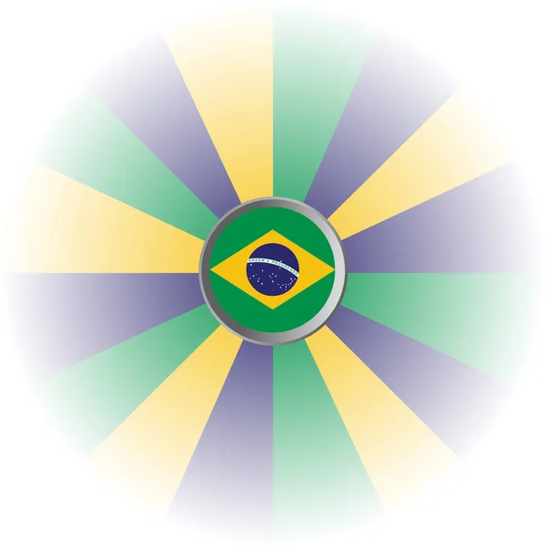 Bandeira do brasil e amarelo azul verde cores — Fotografia de Stock