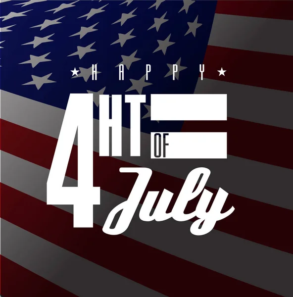 七月四日快乐 在白色背景下孤立的美国国定假日标志 — 图库照片