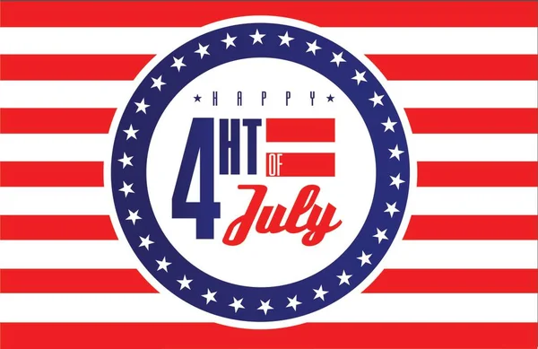 Temmuz Kutlu Olsun Beyaz Arka Planda Abd Ulusal Bayram Tabelası — Stok fotoğraf