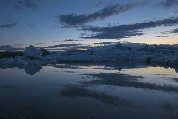 Kenar Vatnajkull Milli Parkı Jkulsrin Buzul Gölü Güneydoğusunda Zlanda Şaşırtıcı — Stok fotoğraf