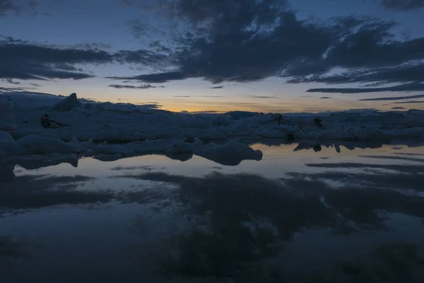 Kenar Vatnajkull Milli Parkı Jkulsrin Buzul Gölü Güneydoğusunda Zlanda Şaşırtıcı — Stok fotoğraf