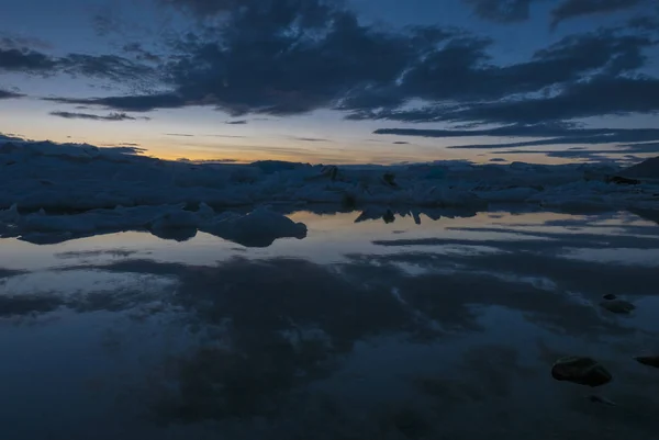 Kenar Vatnajkull Milli Parkı Jkulsrin Buzul Gölü Güneydoğusunda Zlanda Şaşırtıcı — Stok fotoğraf