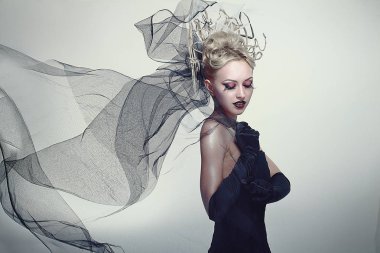 örümcek Kraliçe siyah dul güzel kadın halloween kılık