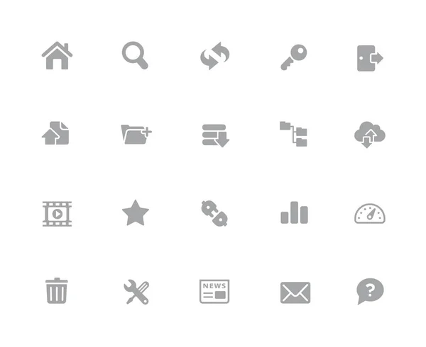 Ftp Hosting Icons Pixel Icons White Series Vektorsymbole Entwickelt Einem — Stockvektor