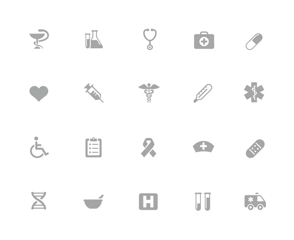 Medical Icons Pixels Icons White Series Vector Icons Designed Work — стоковый вектор