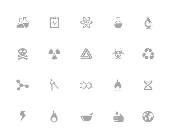 Iconos Científicos Píxeles Iconos Serie Blanca Iconos Vectoriales Diseñados Para — Archivo Imágenes Vectoriales