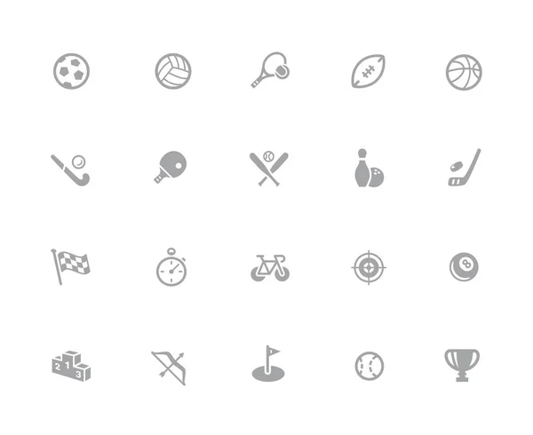Sport Symbole Pixel Symbole Weiße Serie Vektor Symbole Entwickelt Einem — Stockvektor