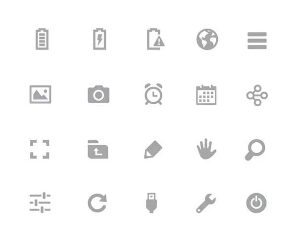 Web Mobile Icons Pixel Icons White Series Vektorsymbole Die Einem — Stockvektor