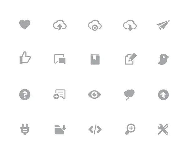 Web Mobile Icons Pixel Icons White Series Vektorsymbole Die Einem — Stockvektor