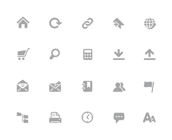 Website Icons Pixel Icons White Series Vektorsymbole Entwickelt Einem Pixel — Stockvektor