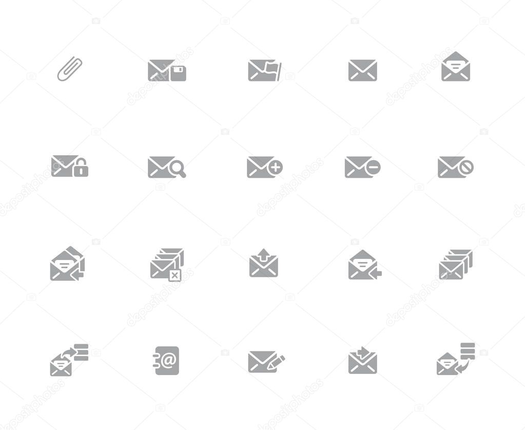 E-mail Icons // 32 pixels Icons White Series - Vector icons designed to work in a 32 pixel grid.