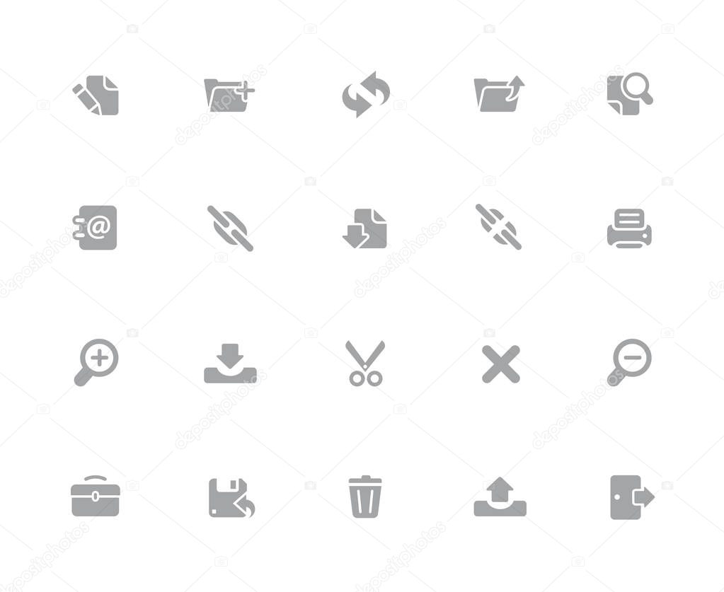 Web Icons // 32 pixels Icons White Series - Vector icons designed to work in a 32 pixel grid.