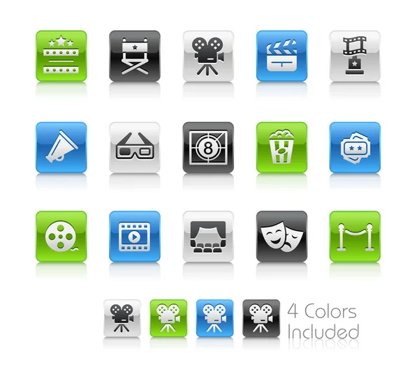Icone Vacanze Estive File Vettoriale Include Versioni Colori Ogni Icona — Vettoriale Stock