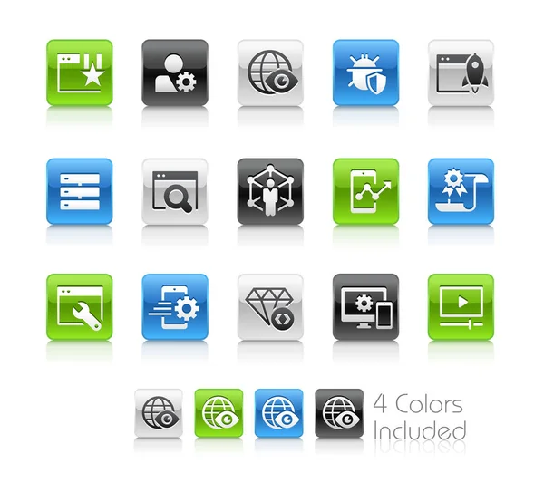 Icone Vacanze Estive File Vettoriale Include Versioni Colori Ogni Icona — Vettoriale Stock