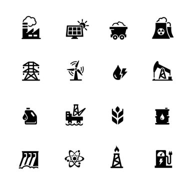 Enerji Simgeleri / / Black Serileri - Dijital, yazdırma veya ortam projeleriniz için vektör siyah simgeleri.