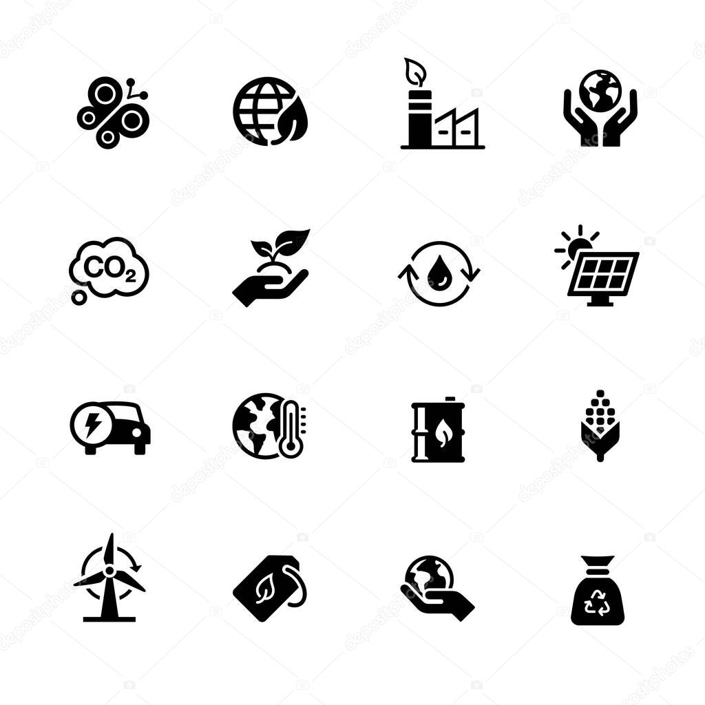 Ecology and Renewable Energy Icons // Black Series - Vector black icons for your digital, print or media projects.