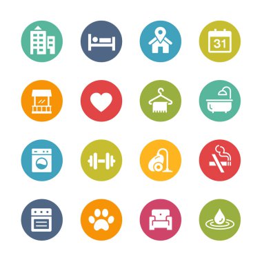 Otel ve Kiralık Simgeler 2 / / Taze Renkler