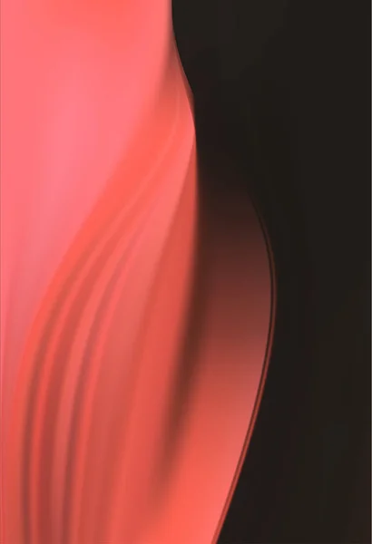 Шелково Красный Алый Атласный Фон Мягкими Тонкими Складками Лентами Цвет — стоковый вектор