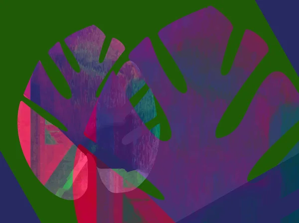カラフルな抽象的なネオンの図形です 抽象的な未来的な壁紙 花の絵の背景 — ストックベクタ