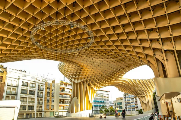 Historische Gebouwen Monumenten Van Sevilla Spanje Architectonische Details Stenen Gevel — Stockfoto