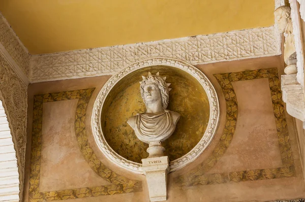 Historic Buildings Monuments Seville Spain Architectural Details Stone Facade Museums — Stock Photo, Image