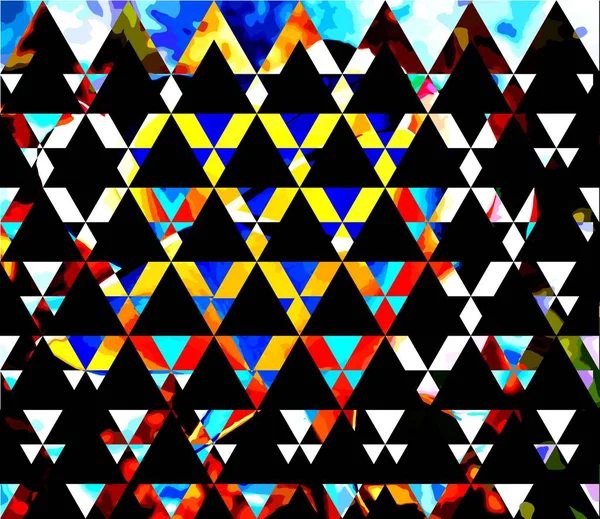 Abstrakte Blume geometrischer Hintergrund mit Dreiecken, Wasserwellen verschwommener Hintergrund. — Stockvektor