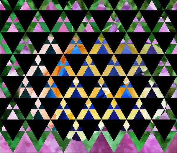 Astratto fiore sfondo geometrico con triangoli, onde d'acqua sfondo sfocato . — Vettoriale Stock