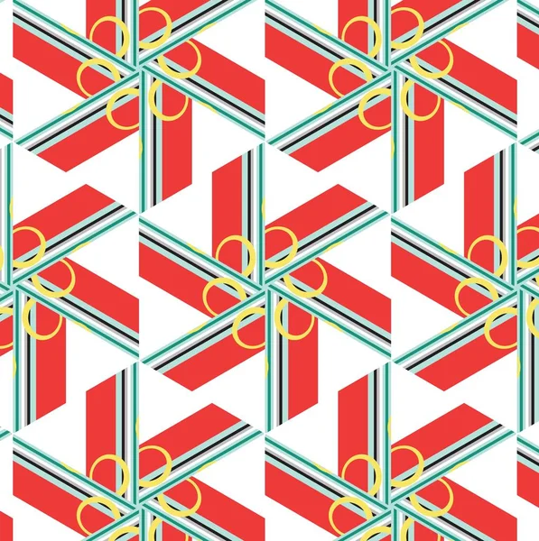 Vintage geometriska mönster i retro 80s stil. Textil fashionabla retro design. — Stock vektor