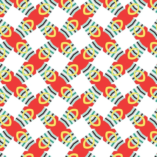 Modèle géométrique vintage dans le style rétro des années 80. Textile design rétro à la mode . — Image vectorielle