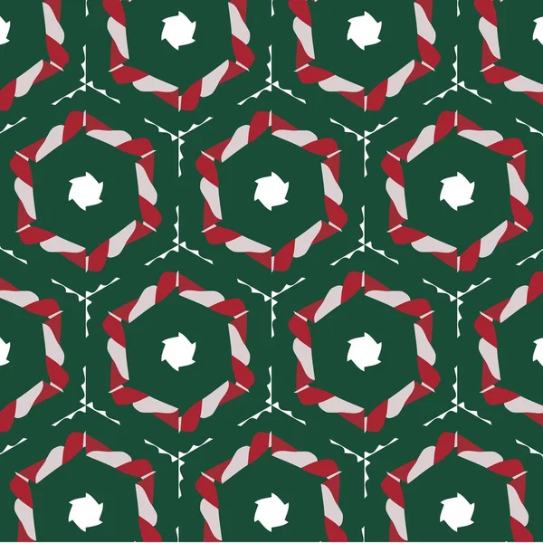 Vintage Kerst patroon in Retro 80s stijl. Textiel modieuze retro design. — Stockvector