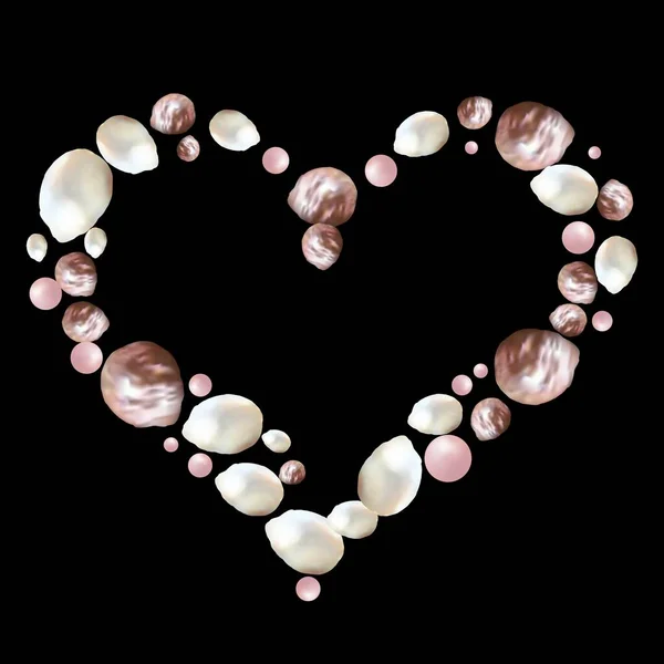 Gioielli Donna Con Perle Barocche Simbolo Bellezza Arte Perle Sono — Vettoriale Stock