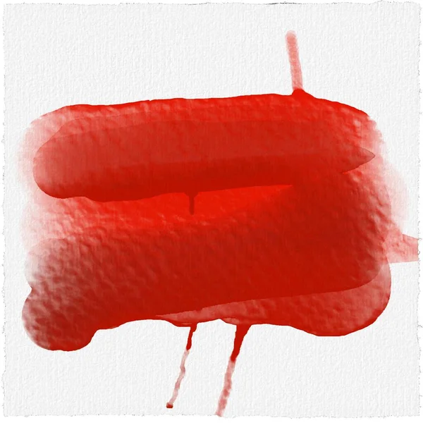 Röd alkohol bläck akvarell struktur på vitt papper bakgrund. Flytande färgflöde. eterisk effekt — Stockfoto