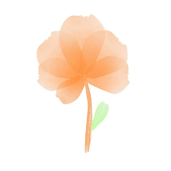 Aquarellmuster. Rosa Blütenblatt. Aquarellzeichnung. — Stockvektor