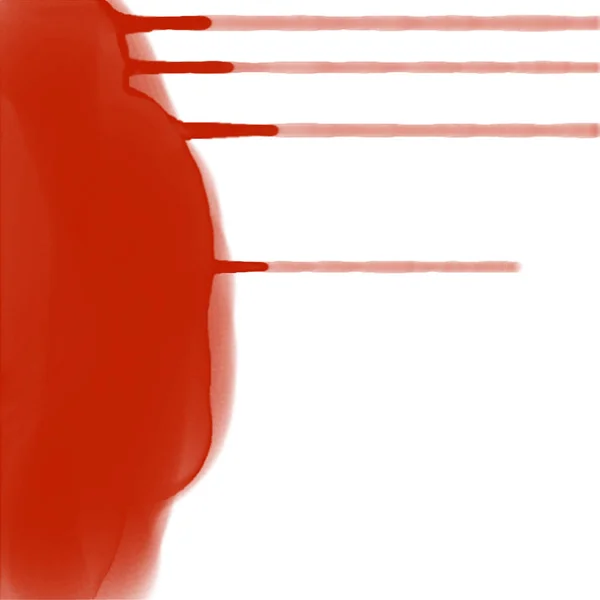 Rote Alkohol-Tinte Aquarell Textur auf weißem Papier Hintergrund. Flüssiger Farbfluss. Ätherische Wirkung — Stockfoto