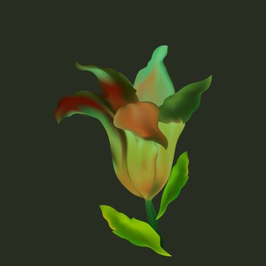 Fotoğraf gerçekçi, güzel kırmızı zambak klasik tarzda..