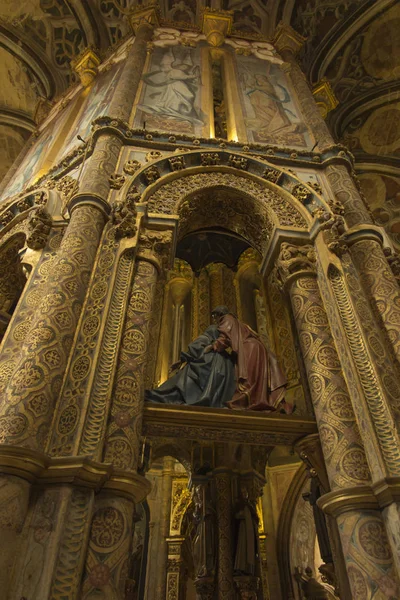 Tomar Portugalia Czerwca 2018 Wnętrze Tomar Rycerzy Templariuszy Cały Kościół — Zdjęcie stockowe