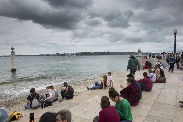 Lizbon, Portekiz-10 Haziran 2018: Shore Plaza Praca do Comercio Lizbon merkezinde, Portekiz