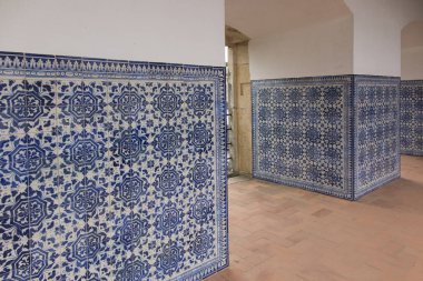 Geleneksel olarak, eski seramik Christ Convent Roma Katolik Manastırı'Tomar Portugal.Portugal dekore edilmiş