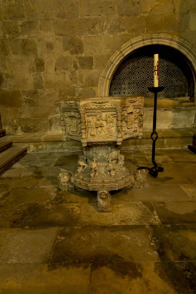 Coimbra Portugal June 2018 Interior Old Cathedral Coimbra Velha Coimbra — Stock Photo, Image