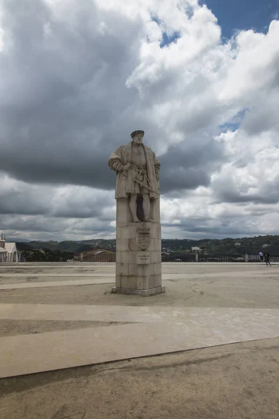 Výhled Historické Centrum Portugalsko Coimbra Památník Johna Iii Poblíž Univerzity — Stock fotografie