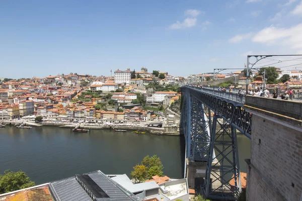 Panorama Över Dourofloden Och Porto Skyline Porto Portugal — Stockfoto