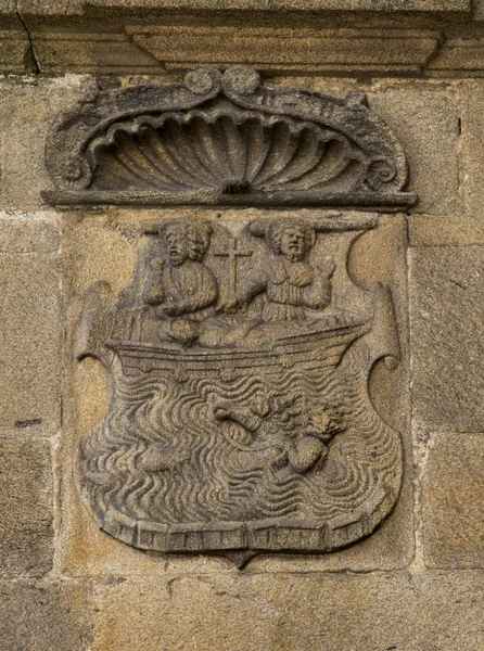 Santiago Compostela Galicia Spain June 2018 Detail Richly Decorated Fasade — Stock Photo, Image