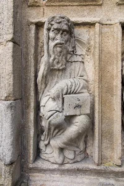 Santiago Compostela Galicia Spain June 2018 Detail Richly Decorated Fasade — Stock Photo, Image