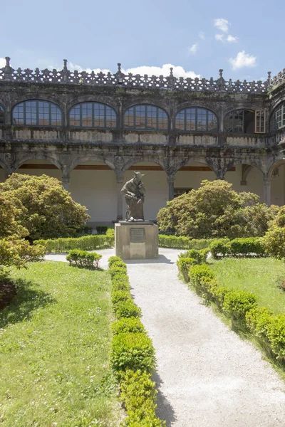 Santiago Compostela Galizia Spagna Giugno 2018 Statua Alonso Iii Fonseca — Foto Stock