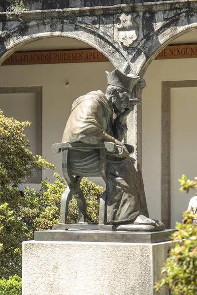 Σαντιάγο Ντε Κομποστέλα Γαλικία Ισπανία Ιουνίου 2018 Άγαλμα Του Alonso — Φωτογραφία Αρχείου