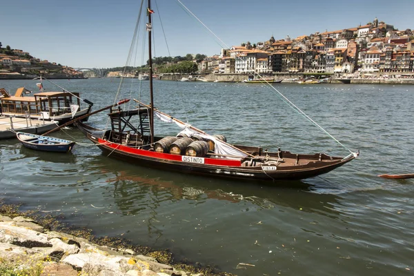 Porto Portugal Juni 2018 Panorama Över Flodmynningen Douro Och Staden — Stockfoto